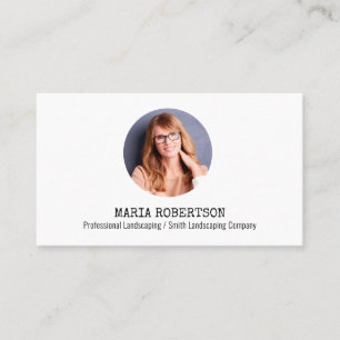 Tarjeta De Visita Foto moderna Código QR Minimalista Código QR Medio