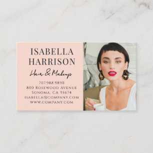 Tarjeta De Visita Foto moderna de maquillaje de pelo
