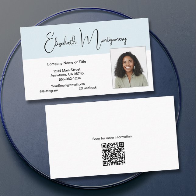 Tarjeta De Visita Foto moderna de medios sociales (Subido por el creador)