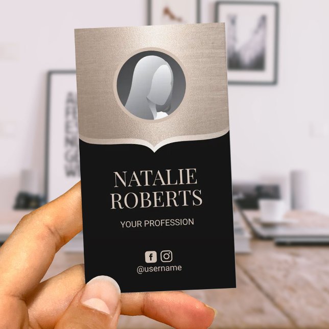 Tarjeta De Visita Foto moderna de Personalizado de medios sociales B (Subido por el creador)