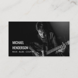 Tarjeta De Visita Foto moderna del músico profesional