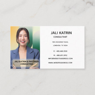 Tarjeta De Visita Foto moderna minimalista de lujo profesional