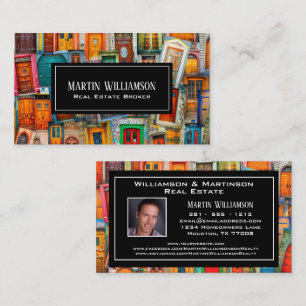 Tarjeta De Visita Foto moderna profesional de las puertas de las