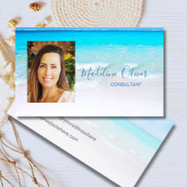 Tarjeta De Visita Foto Ocean Beach Sea Travel Blue