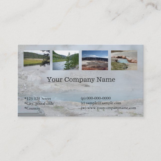 Tarjeta De Visita Foto paisajista, profesional fotográfico personal (Anverso)