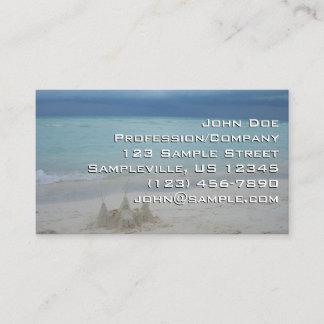 Tarjeta De Visita Foto panorámica de Stormy Sandcastle Beach