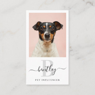 Tarjeta De Visita Foto personalizada Código QR Monograma de medios s