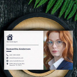 Tarjeta De Visita Foto personalizado - Agente inmobiliario