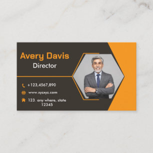 Tarjeta De Visita Foto personalizado Iconos modernos de medios socia