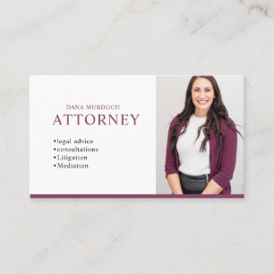 Tarjeta De Visita Foto profesional de abogado moderno