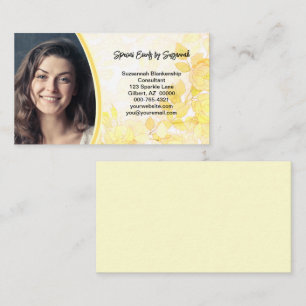 Tarjeta De Visita Foto profesional de arte floral amarillo