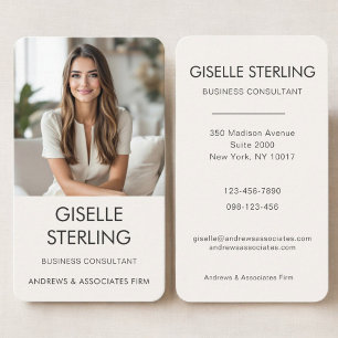 Tarjeta De Visita Foto profesional de consultor de negocios