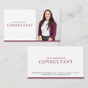 Tarjeta De Visita Foto profesional de consultor moderno