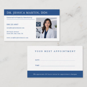 Tarjeta De Visita Foto profesional de dentista moderno