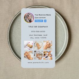 Tarjeta De Visita Foto profesional de Instagram Síganme Código Qr