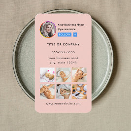 Tarjeta De Visita Foto profesional de Instagram Síganme Código Qr