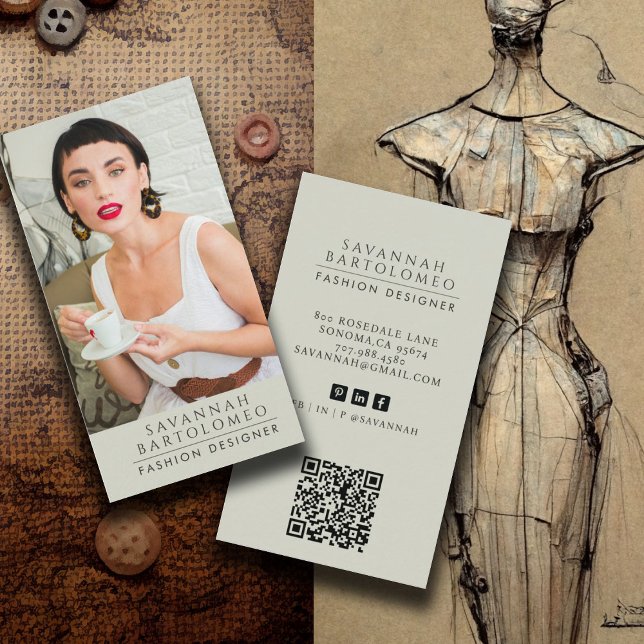 Tarjeta De Visita Foto profesional de negocios moderna para adultos  (Subido por el creador)