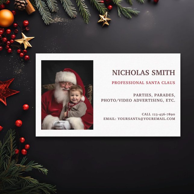 Tarjeta De Visita Foto profesional de Santa Claus (Subido por el creador)