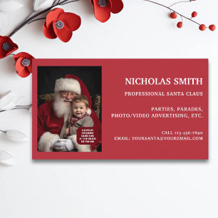 Tarjeta De Visita Foto profesional de Santa Claus en Navidad