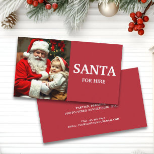 Tarjeta De Visita Foto profesional de Santa para alquiler