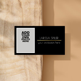 Tarjeta De Visita Foto profesional en negro