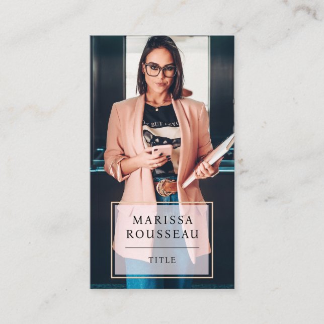 Tarjeta De Visita Foto profesional mínima moderna (Anverso)