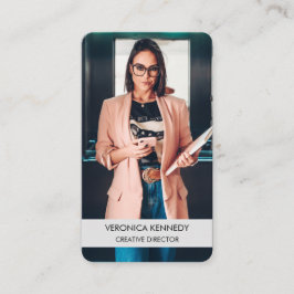 Tarjeta De Visita Foto profesional moderna de negocios 