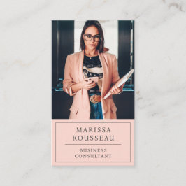 Tarjeta De Visita Foto profesional moderna de Rubor para empresas