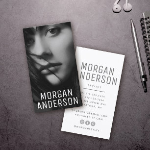 Tarjeta De Visita Foto profesional simple Minimalista moderna