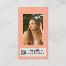 foto profesional sitio web QR email social moderno