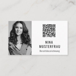 Tarjeta De Visita Foto QR Code Vorlagen Visitenkarte