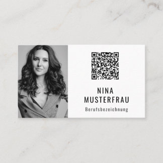 Tarjeta De Visita Foto QR Code Vorlagen Visitenkarte