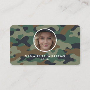 Tarjeta De Visita Foto QR del Ejército Militar
