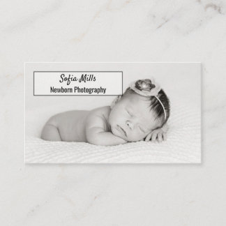 Tarjeta De Visita Foto recién nacida del fotógrafo de la fotografía