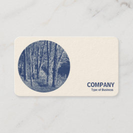 Tarjeta De Visita Foto redonda - Árboles a orillas de un río - Cyano