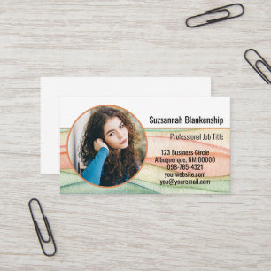 Tarjeta De Visita Foto redonda de personalizado Colorante para peque