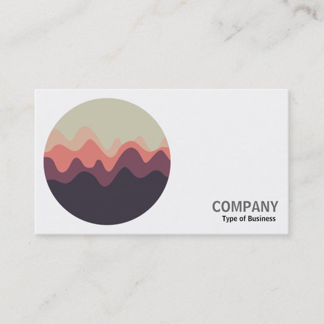 Tarjeta De Visita Foto redonda - Esbozo de sonido 01 (Anverso)