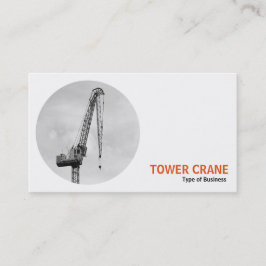 Tarjeta De Visita Foto redonda - Tower Crane B&W