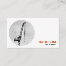 Tarjeta De Visita Foto redonda - Tower Crane B&W