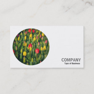 Tarjeta De Visita Foto Redonda - Tulipanes