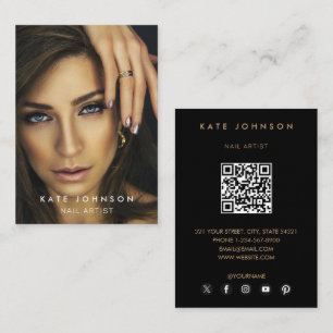 Tarjeta De Visita Foto: Salón de Artistas Nales Código QR Medios Soc