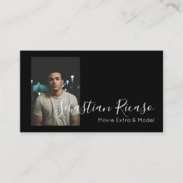 Tarjeta De Visita Foto temática blanco y negro personalizada