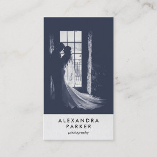 Tarjeta De Visita Foto vertical de la mirada minimalista para los