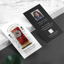 Tarjeta De Visita Foto y logotipo de la corona de la puerta delanter