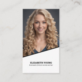 Tarjeta De Visita Foto y QR del Personalizado de Trabajadores Social