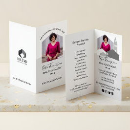 Tarjeta De Visita Foto y servicios profesionales del agente inmobili