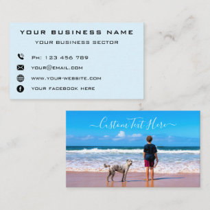 Tarjeta De Visita Foto y texto personalizado - Su propio diseño - P