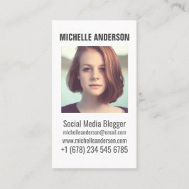 Tarjeta De Visita Foto y texto personalizados