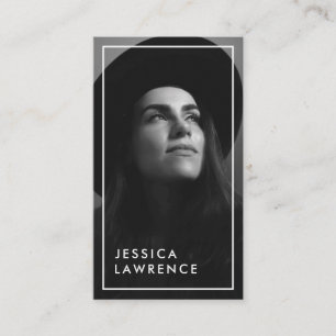 Tarjeta De Visita Fotoactores fotográficos simples de cabeza modelos