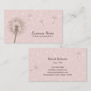 Tarjeta De Visita Fotógrafa Rosa Dandelion